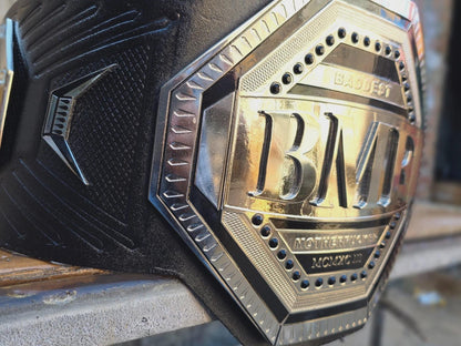 UFC BMF Championship Replica Belt | 2mm 4mm Brass Plates | Brock Lesnar Inspired MMA Title | Adult Size | Real Leather Fan Gift Belt
