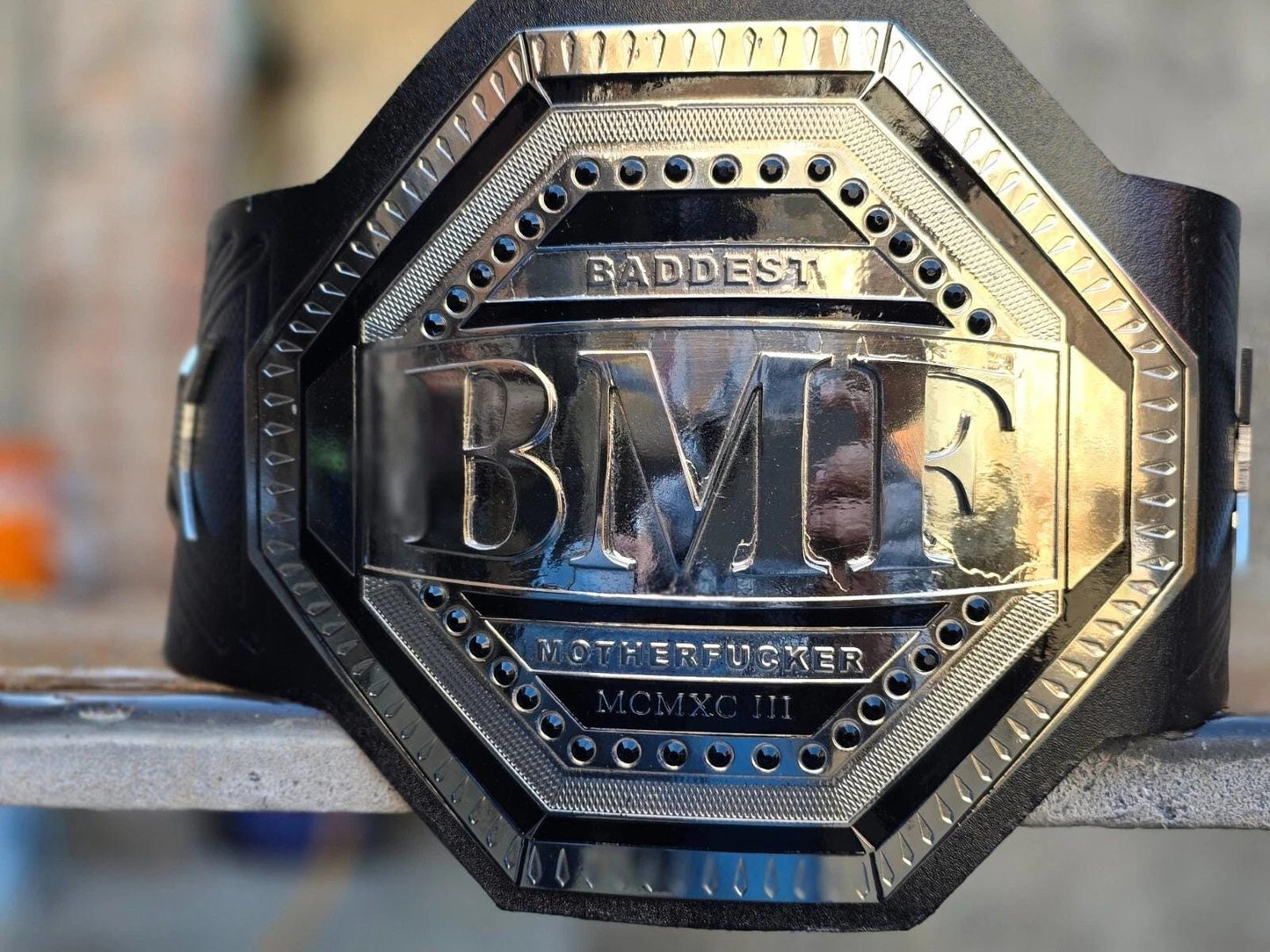 UFC BMF Championship Replica Belt | 2mm 4mm Brass Plates | Brock Lesnar Inspired MMA Title | Adult Size | Real Leather Fan Gift Belt