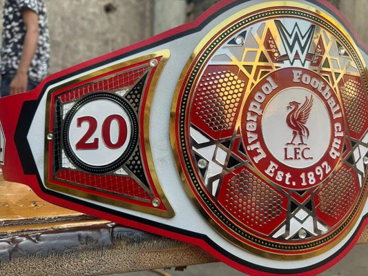 Liverpool FC Legacy Wrestling Championship Belt | 2MM / 4MM Metal Plates | Football Fan Gift | Adult Size Replica Title