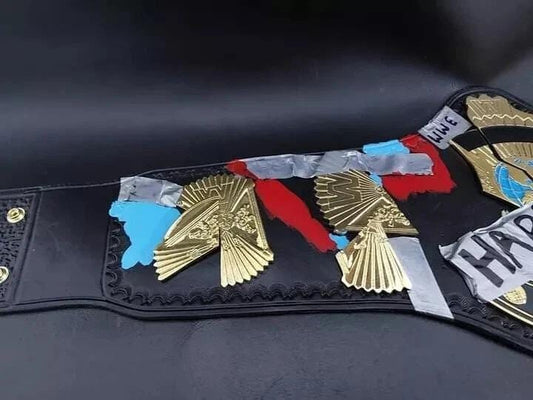 Hardcore Wrestling Championship Belt | 2MM 4MM Brass Plates | Real Leather Replica | Adult Size Title | Fan Gift Collectible