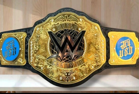 World Heavyweight Wrestling Championship Replica Belt | Jey Uso Side Plates  | 6MM Metal Plates | Adult Size Title Belt | New Champion Fan