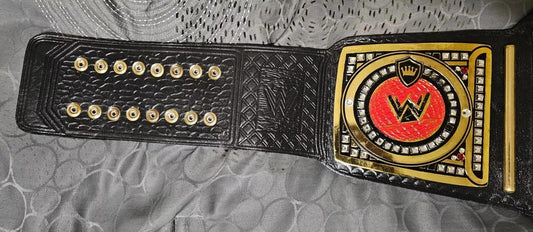 Scratch Logo Championship Replica Belt V2 | 2MM 4MM Zinc Plates | Real Leather Strap | Wrestling Title