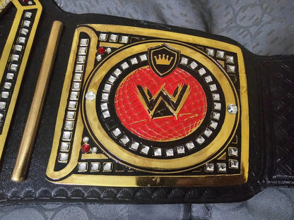 Scratch Logo Championship Replica Belt V2 | 2MM 4MM Zinc Plates | Real Leather Strap | Wrestling Title
