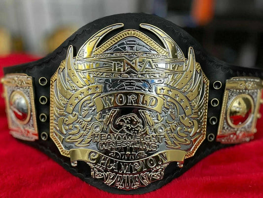 TNA World Heavyweight Championship Replica Belt | Jeff Hardy Inspired | 2MM 4MM Zinc | Real Leather Strap | Wrestling Fan Gift