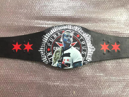CM Punk Spinner WWE Championship Belt | 2MM 4MM Brass Replica | Real Leather Strap | Wrestling Fan Gift | Adult Size | Fast Free Shipping
