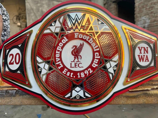 Liverpool FC Legacy Wrestling Championship Belt | 2MM / 4MM Metal Plates | Football Fan Gift | Adult Size Replica Title