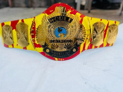 WWF Winged Eagle Championship Belt | 2MM 4MM Real Leather | Classic Wrestling Replica | Hulk Hogan Tribute | Fan Gift