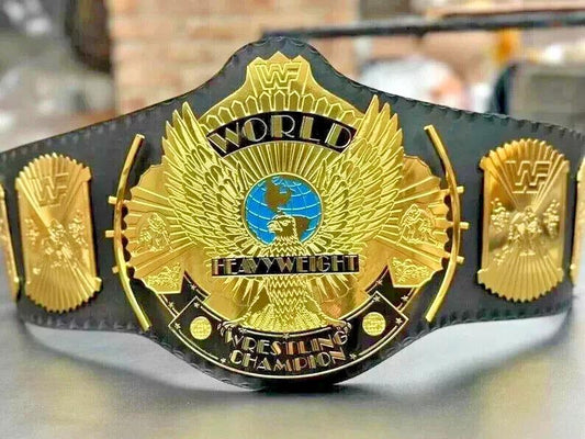 WWF Winged Eagle Championship Belt | 2MM 4MM Real Leather | Classic Wrestling Replica | Hulk Hogan Tribute | Fan Gift