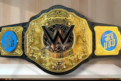 World Heavyweight Wrestling Championship Replica Belt | Jey Uso Side Plates  | 6MM Metal Plates | Adult Size Title Belt | New Champion Fan