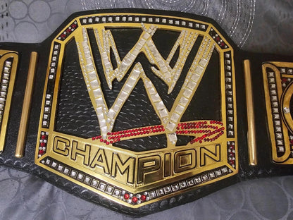 Scratch Logo Championship Replica Belt V2 | 2MM 4MM Zinc Plates | Real Leather Strap | Wrestling Title