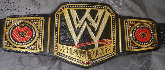 Scratch Logo Championship Replica Belt V2 | 2MM 4MM Zinc Plates | Real Leather Strap | Wrestling Title