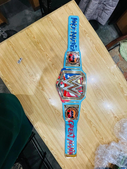 Trump World Heavyweight Championship Belt | MAGA Replica Title | 2MM/4MM Plates | USA Flag Wrestling Belt | Custom Gift