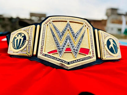 Undisputed Championship Belt 2025 | 10MM CNC Replica | 24K Gold Plates | Real Cowhide Leather | Style Title Belt | Jericho Tribute
