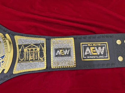 AEW TBS Women’s Championship Belt | Wrestling Replica Title | 2MM/4MM Brass Plates | Real Leather Strap | Mercedes Moné Tribute