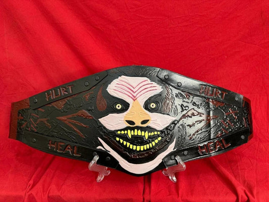 Fiend World Heavyweight Championship Belt | Bray Wyatt Custom Replica | Real Leather | Adult Size | Wrestling Gift