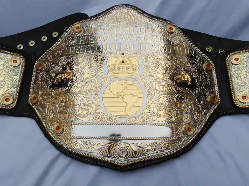 WWE Fandu Big Gold Wrestling Championship Replica Belt