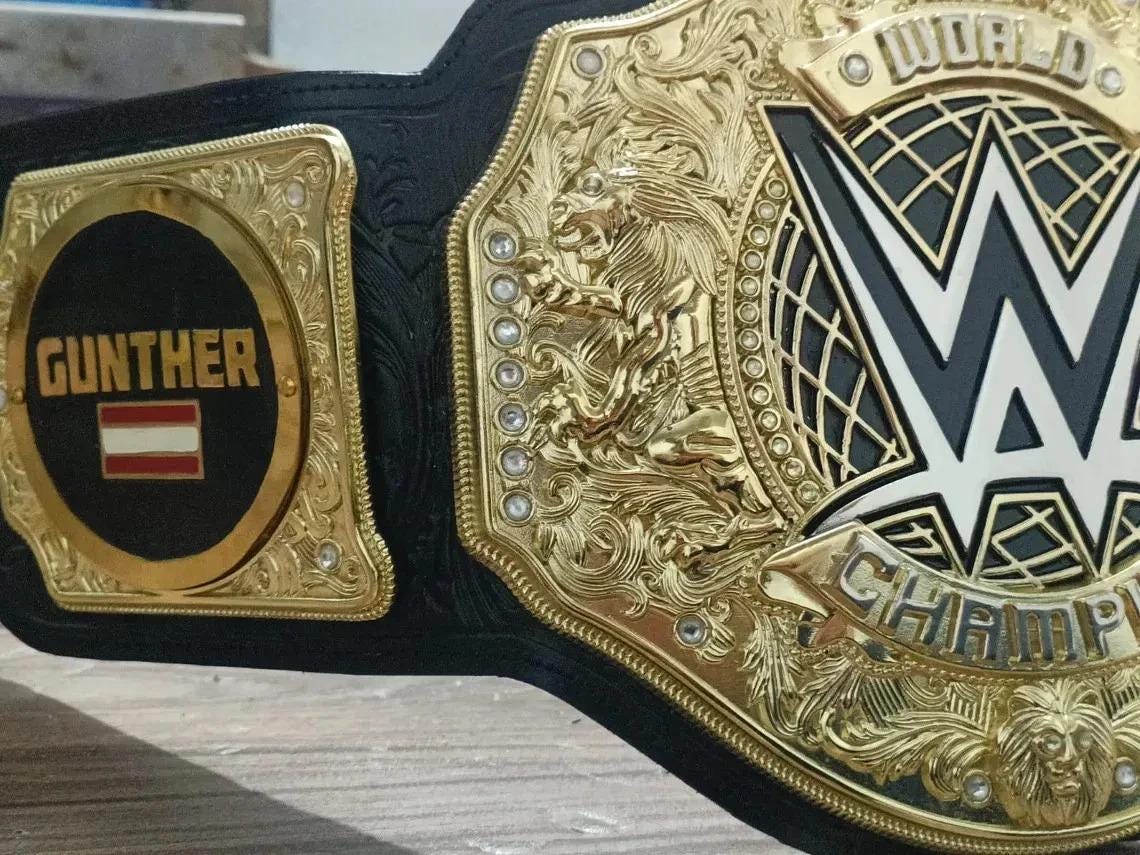2023 World Heavyweight Gunther Championship Replica Belt