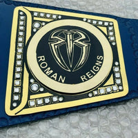WWE Blue Universal Championship Replica Belt with Roman Reigns Side Plates