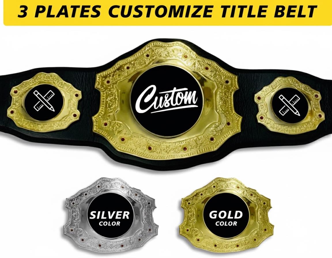 Custom Fantasy Sports Champion Belt | Personalized MVP Trophy Award