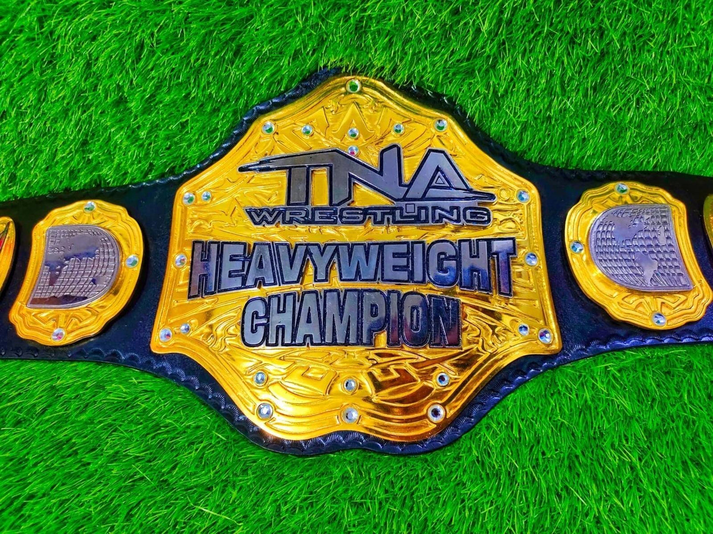 TNA Heavyweight Wrestling Championship Replica Title Belt 2MM 4MM Real Leather