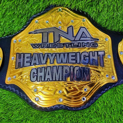 TNA Heavyweight Wrestling Championship Replica Title Belt 2MM 4MM Real Leather