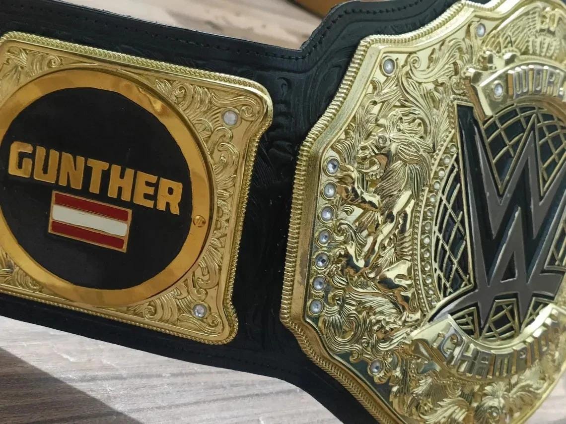 2023 World Heavyweight Gunther Championship Replica Belt