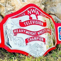 NWA Television Championship Wrestling Title Belt Red Strap