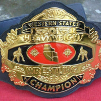 NWA Western States Heavyweight Championship Wrestling Belt Gold Plated