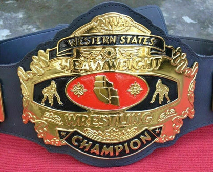 NWA Western States Heavyweight Championship Wrestling Belt Gold Plated