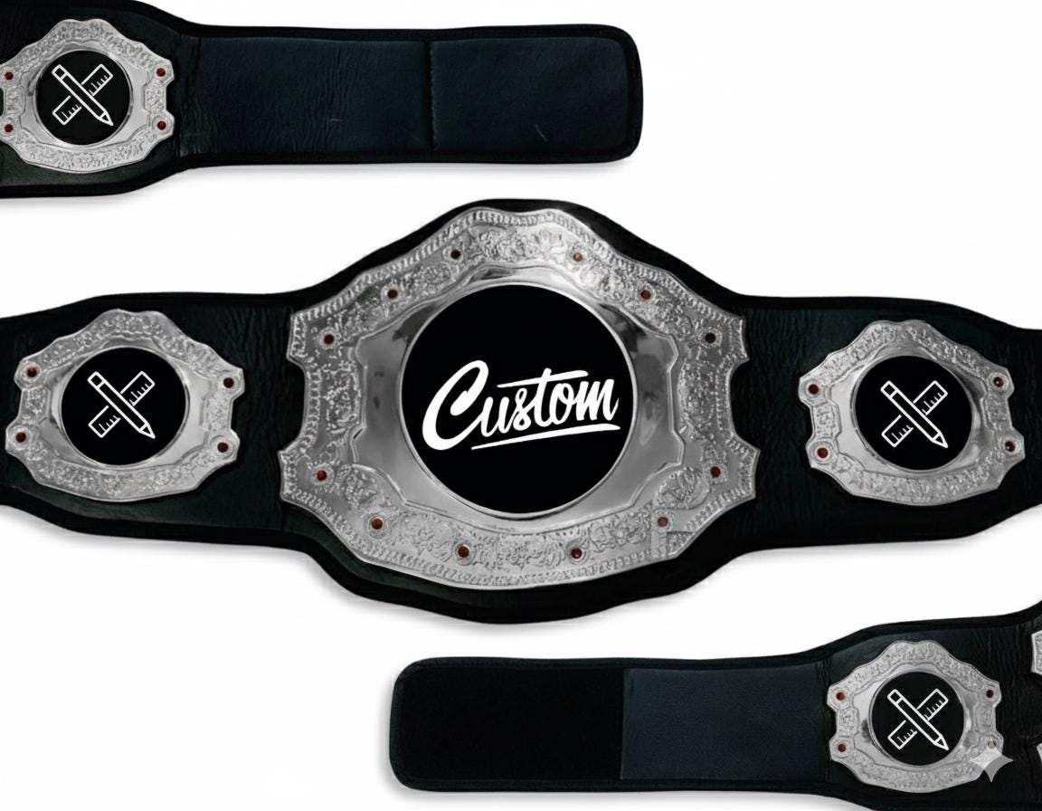 Custom Fantasy Sports Champion Belt | Personalized MVP Trophy Award