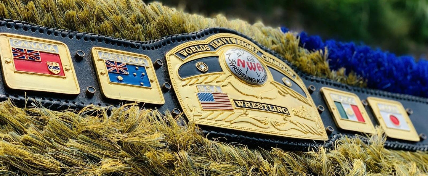 NWA Domed Globe World Heavyweight Wrestling Championship Replica Belt