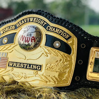 NWA Domed Globe World Heavyweight Wrestling Championship Replica Belt