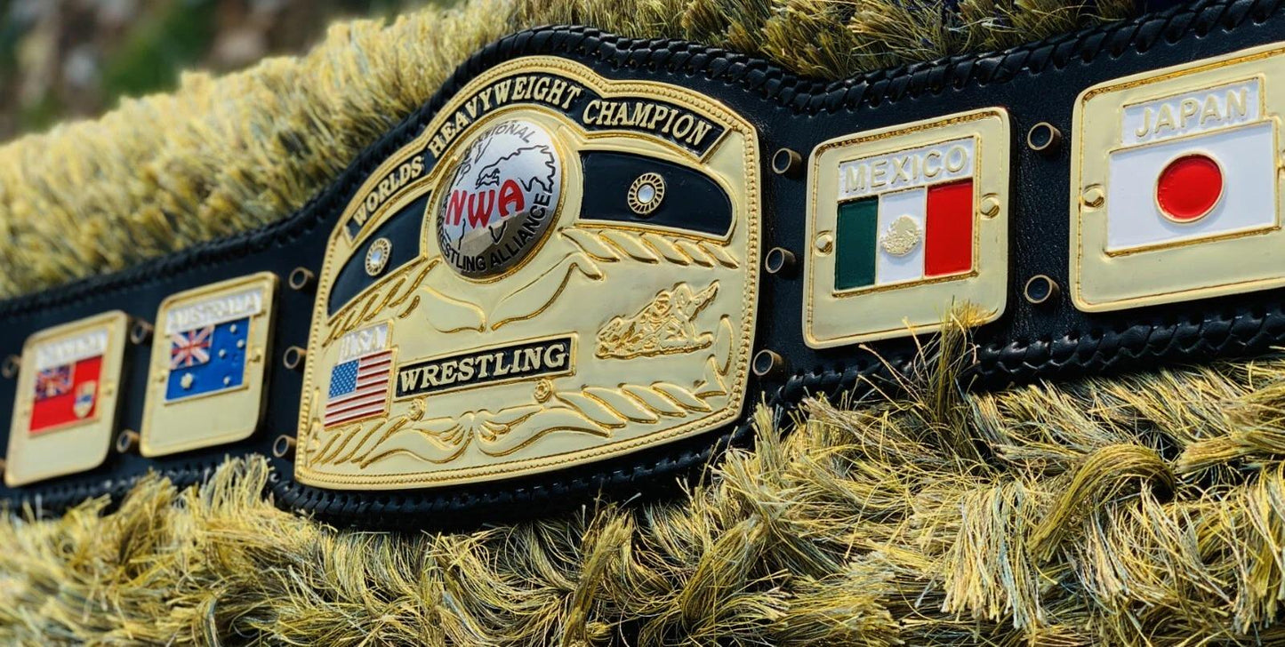 NWA Domed Globe World Heavyweight Wrestling Championship Replica Belt