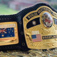 NWA Domed Globe World Heavyweight Wrestling Championship Replica Belt