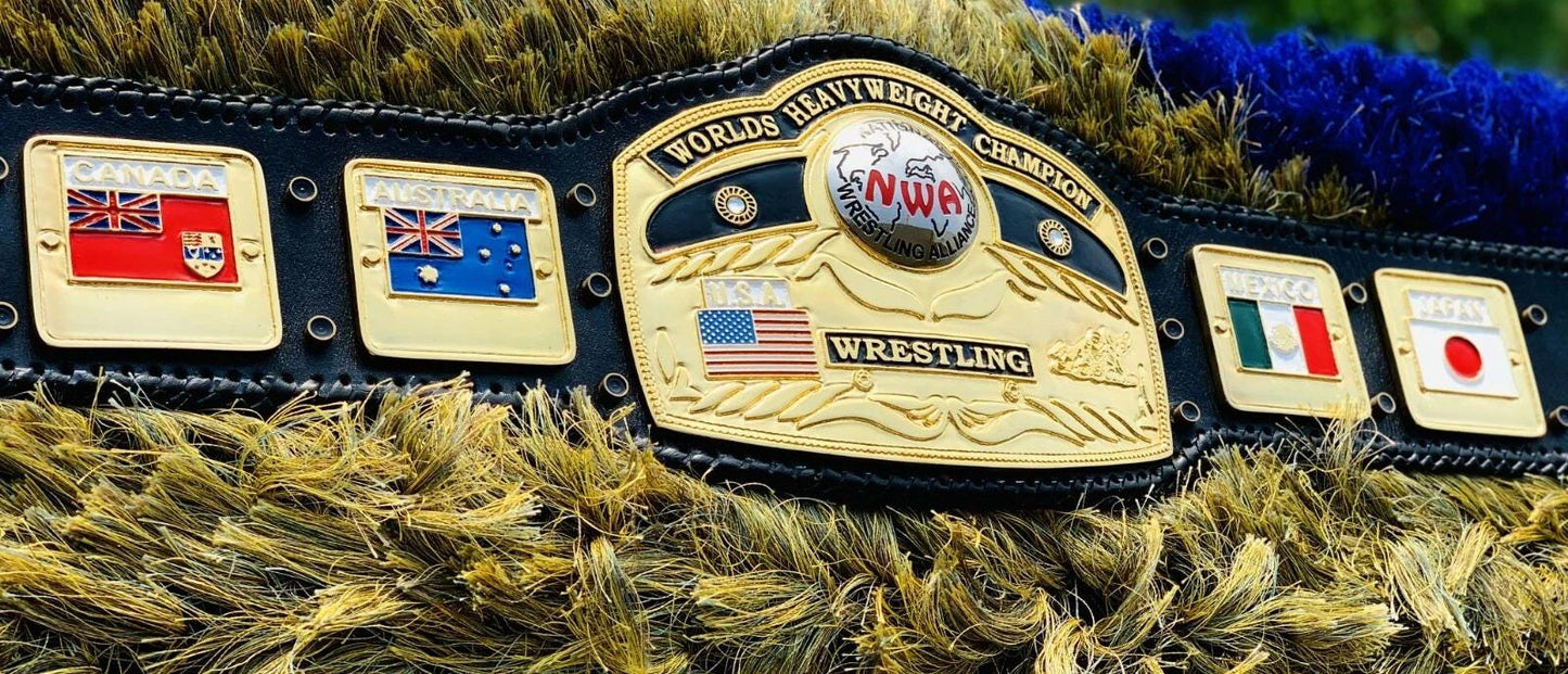 NWA Domed Globe World Heavyweight Wrestling Championship Replica Belt