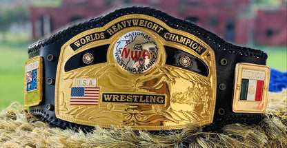 NWA Domed Globe World Heavyweight Wrestling Championship Replica Belt
