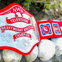NWA Television Championship Wrestling Title Belt Red Strap