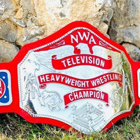 NWA Television Championship Wrestling Title Belt Red Strap