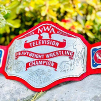 NWA Television Championship Wrestling Title Belt Red Strap