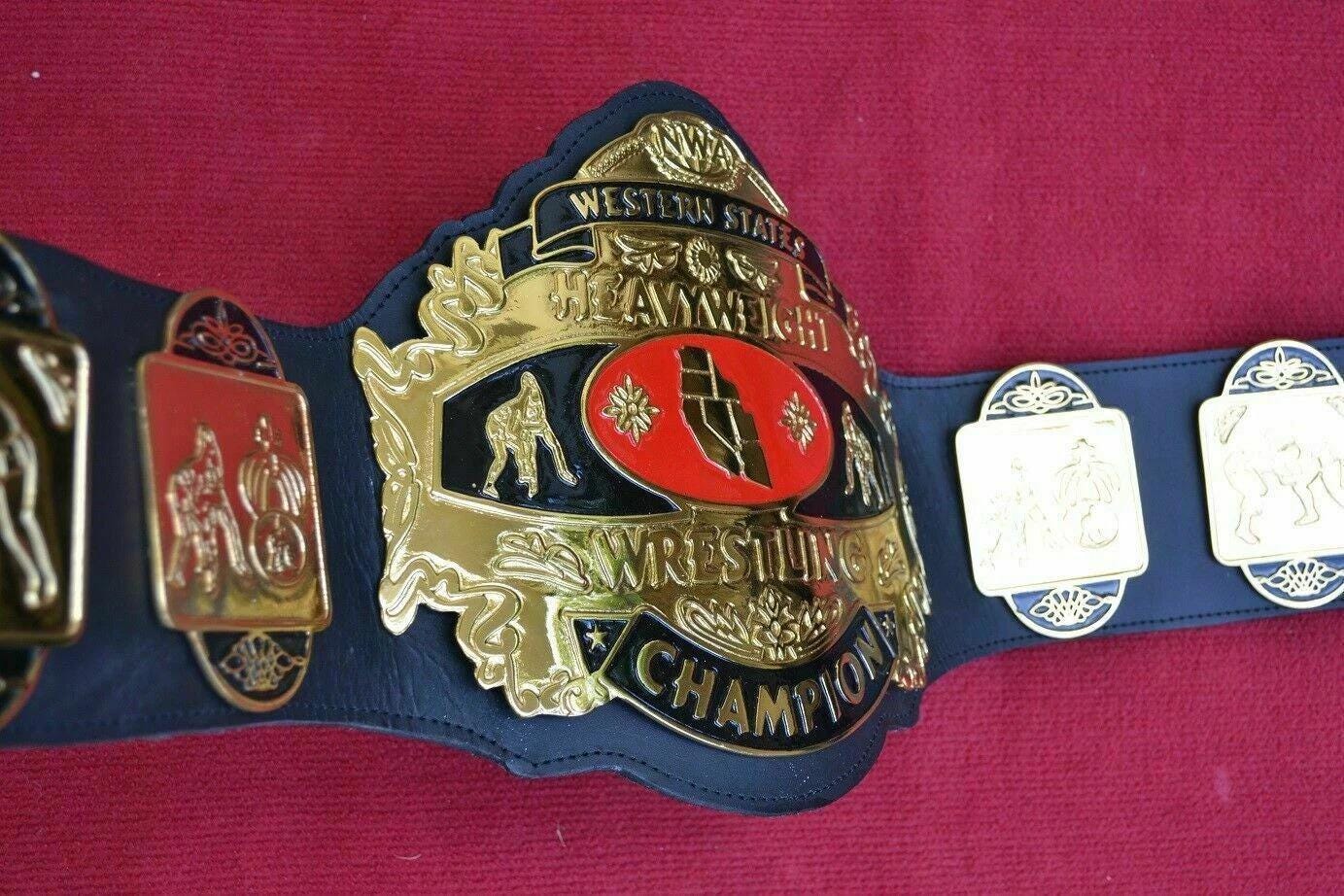 NWA Western States Heavyweight Championship Wrestling Belt Gold Plated