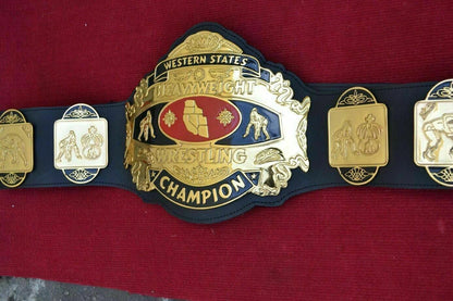 NWA Western States Heavyweight Championship Wrestling Belt Gold Plated