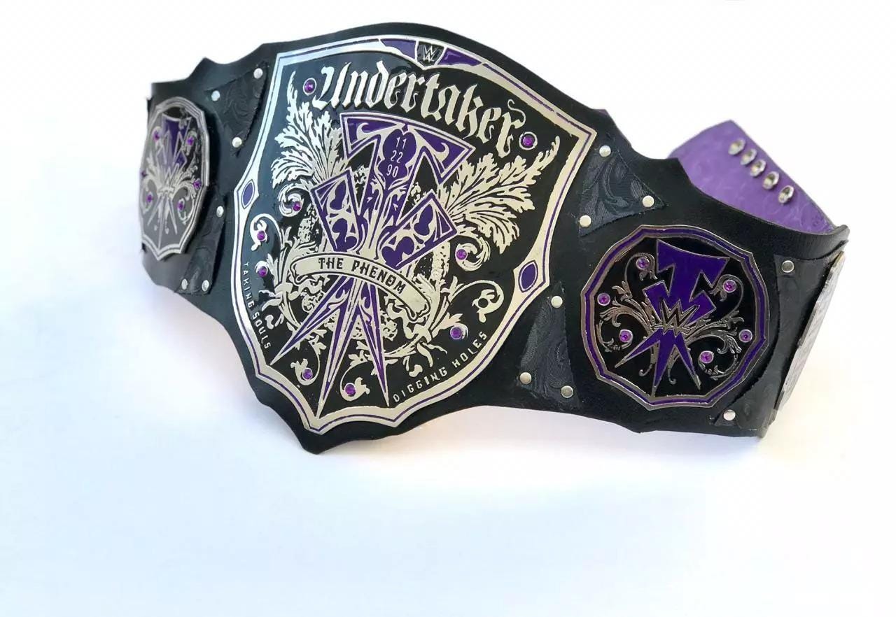 Undertaker World Heavyweight Wrestling Championship Replica Belt