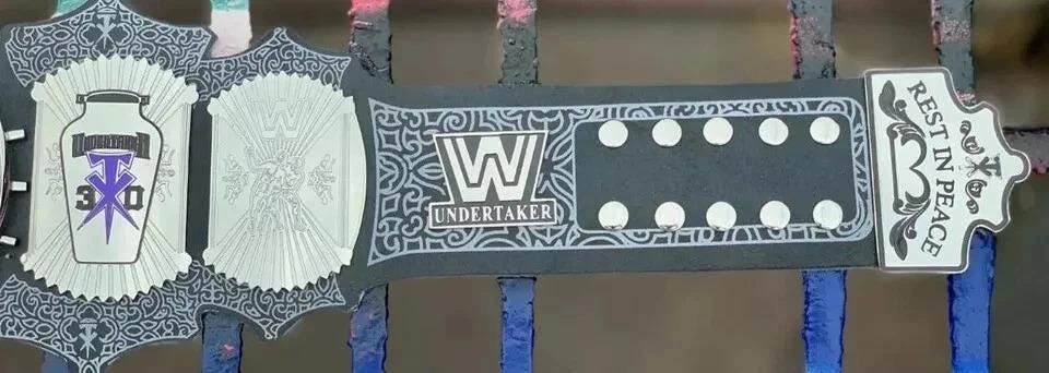 Undertaker 30 Years Signature Series Championship Replica Belt